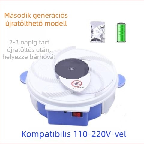 Elektromos szúnyogfogó ragadós lámpa – LED fény, nem forgó, kézi elektromos sokk a szúnyogok ellen, háztartási használatra, beépített akkumulátor nélkül