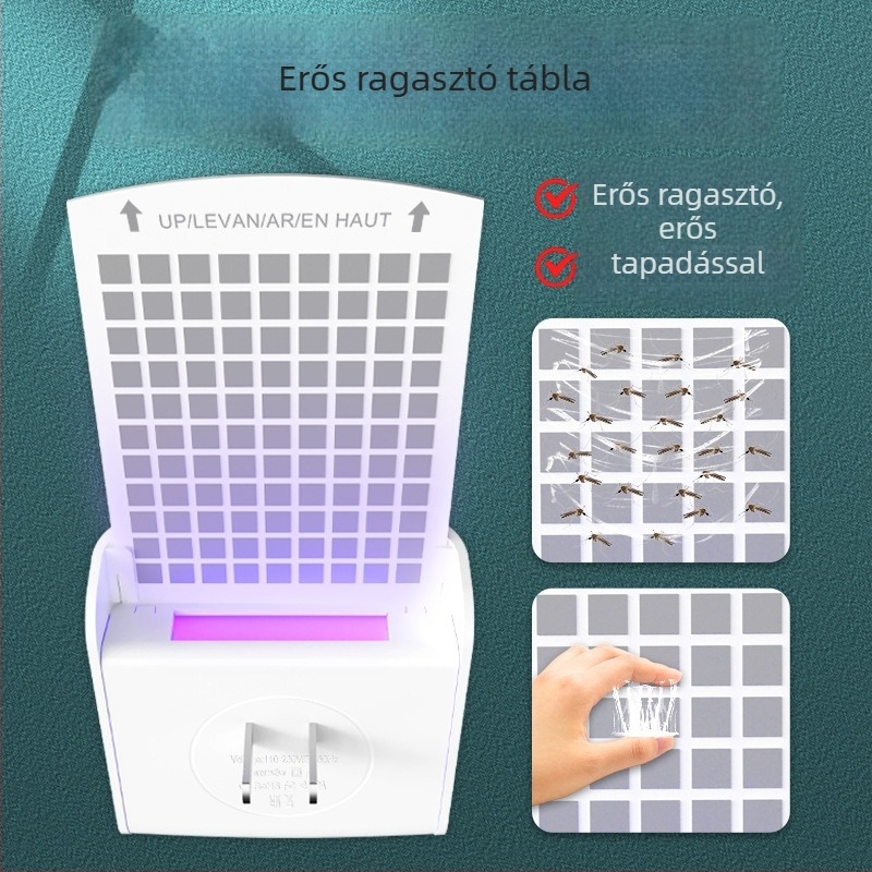LED-s szúnyogirtó lámpa, 11-20 m² hatókör, ragadós csapda, ABS burkolat, minimalist design