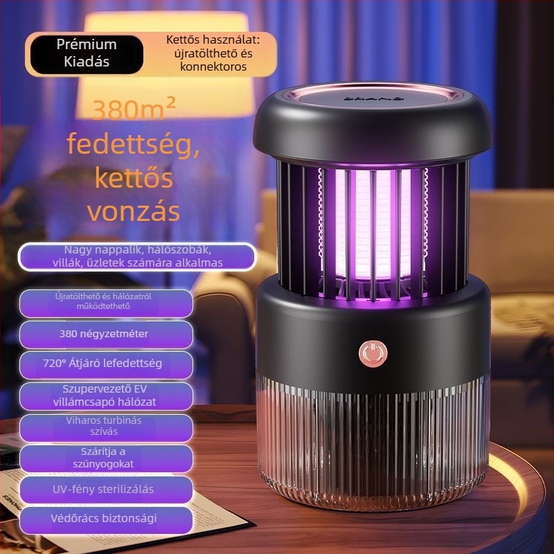 Elektromos szúnyogirtó lámpa, 10 m²-es lefedettség, kézi működés, nem mérgező, beépített akkumulátor nélkül