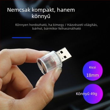 Autó belső LED atmoszferikus világítási készlet USB táplálású, vezeték nélküli, modell 7y0l, Ló éve témája