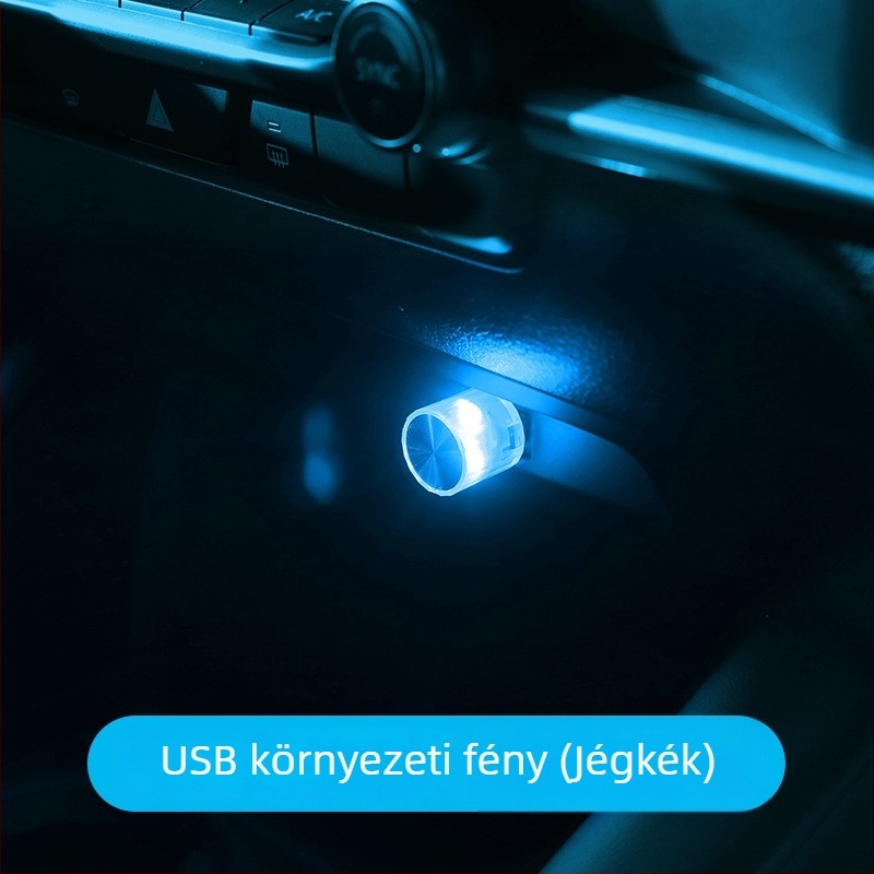 Autó belső LED atmoszferikus világítási készlet USB táplálású, vezeték nélküli, modell 7y0l, Ló éve témája