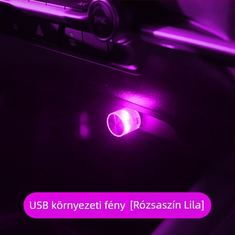 Autó belső LED atmoszferikus világítási készlet USB táplálású, vezeték nélküli, modell 7y0l, Ló éve témája