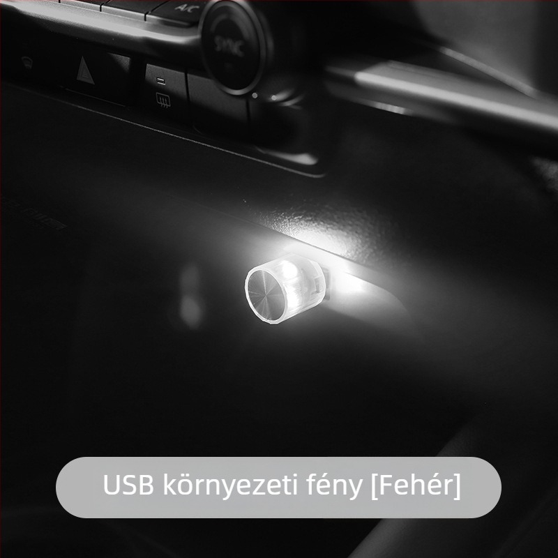 Autó belső LED atmoszferikus világítási készlet USB táplálású, vezeték nélküli, modell 7y0l, Ló éve témája