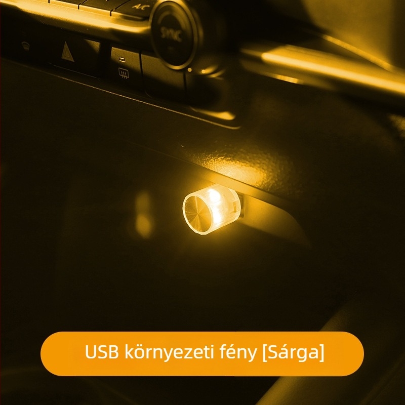 Autó belső LED atmoszferikus világítási készlet USB táplálású, vezeték nélküli, modell 7y0l, Ló éve témája