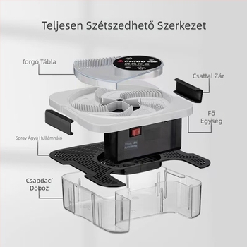 Légycsapda, automata légyfogó készülék, alkalmas 21-30 m²-re, 5V, 4W, beépített akkumulátor, üzemidő 8-12 óra