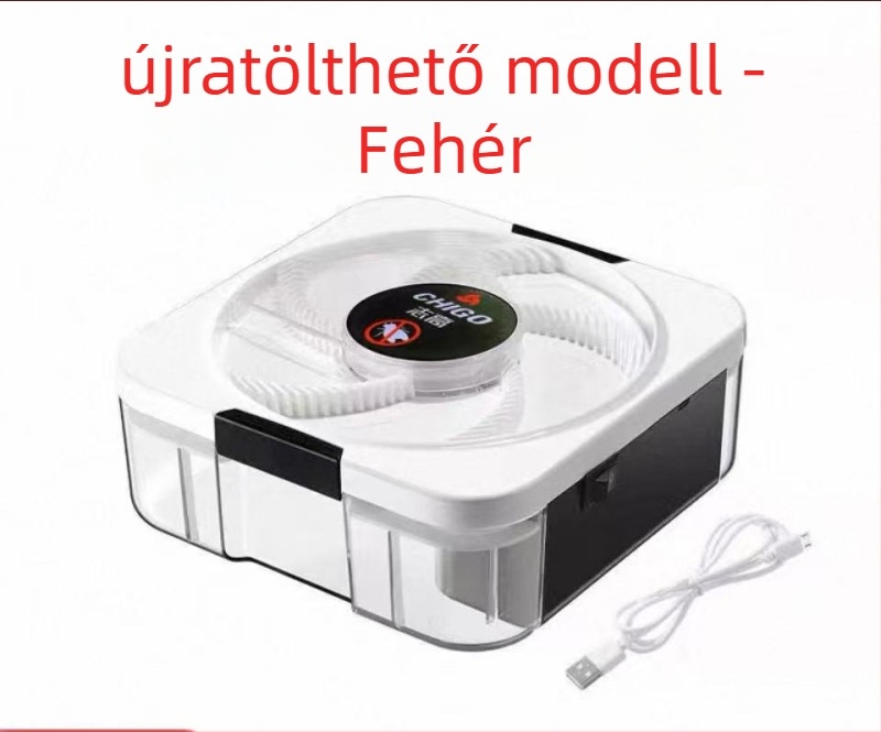 Légycsapda, automata légyfogó készülék, alkalmas 21-30 m²-re, 5V, 4W, beépített akkumulátor, üzemidő 8-12 óra