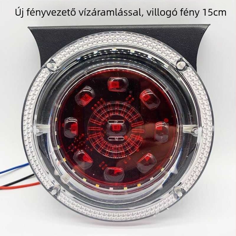 Teherautó LED stroboszkóp lámpa - vízálló figyelmeztető fény vontatott járműhöz, ütközés elleni, modell rT3vq