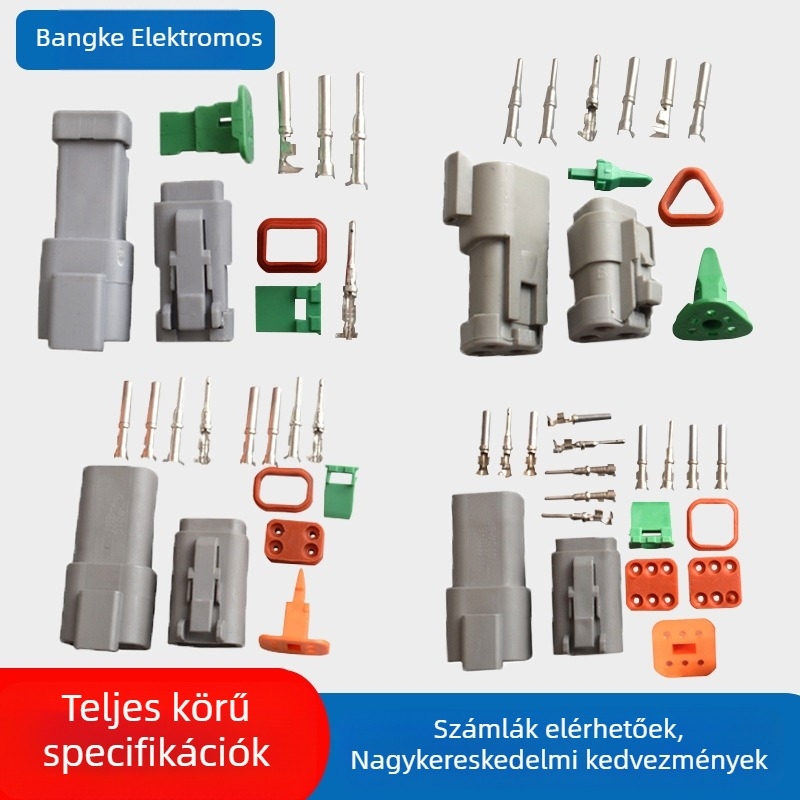 DT06/DT04 vízálló csatlakozó Deutsch terminál DRL retrofithez (ABS szigetelés; autóalkatrészek)