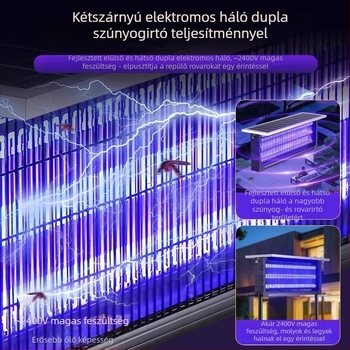 Napelemes szúnyogirtó lámpa kültéri használatra, modell MWD-tyn-H, feszültség 240 V, kör-négyzet alakú dizájn, márka Xinya