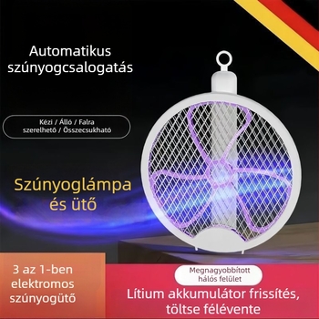 Töltőzható elektromos szúnyog-ütő és 2 az 1-ben szúnyogirtó lámpa