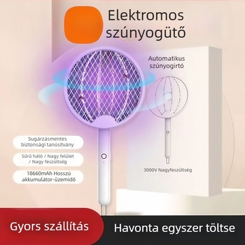 Töltőzható elektromos szúnyog-ütő és 2 az 1-ben szúnyogirtó lámpa