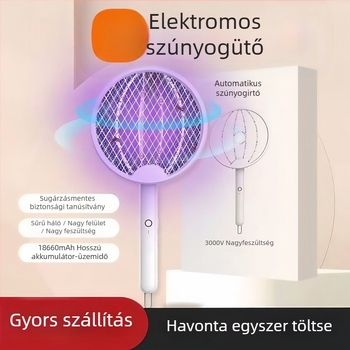 Töltőzható elektromos szúnyog-ütő és 2 az 1-ben szúnyogirtó lámpa
