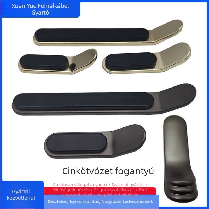 Hüvelykujjas fogantyú szekrényekhez и és fiókokhoz, cinkötvözet, elektroplakálás, skandináv modern minimalist stílus