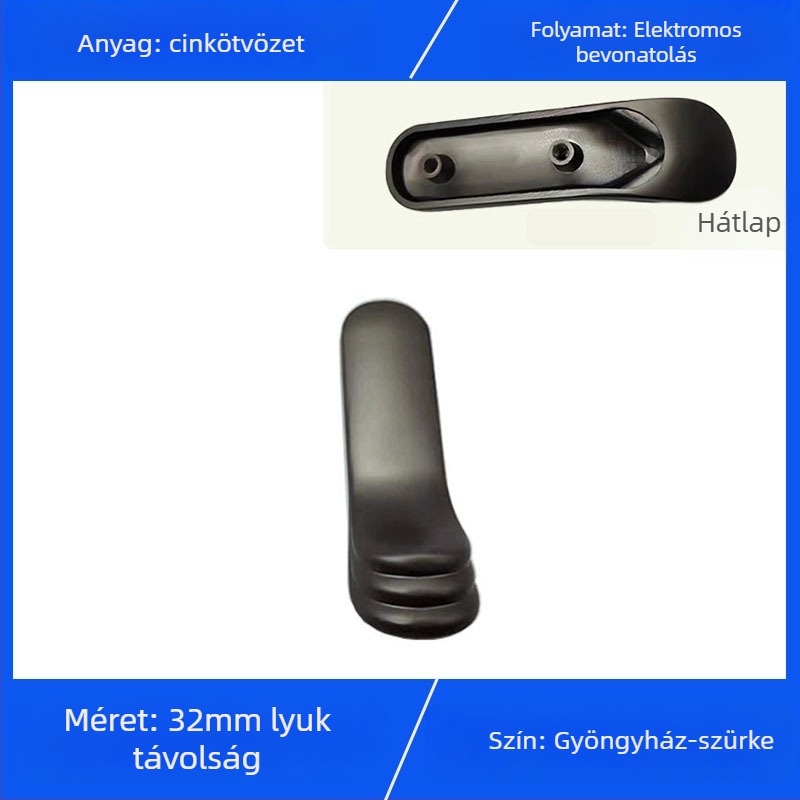 Hüvelykujjas fogantyú szekrényekhez и és fiókokhoz, cinkötvözet, elektroplakálás, skandináv modern minimalist stílus