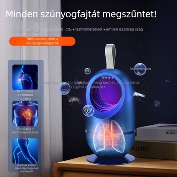 Belső szúnyogfogó lámpa 365 nm-es LED-lámpákkal, modell 688, 5W, méretek 210×114, szívó funkcióval