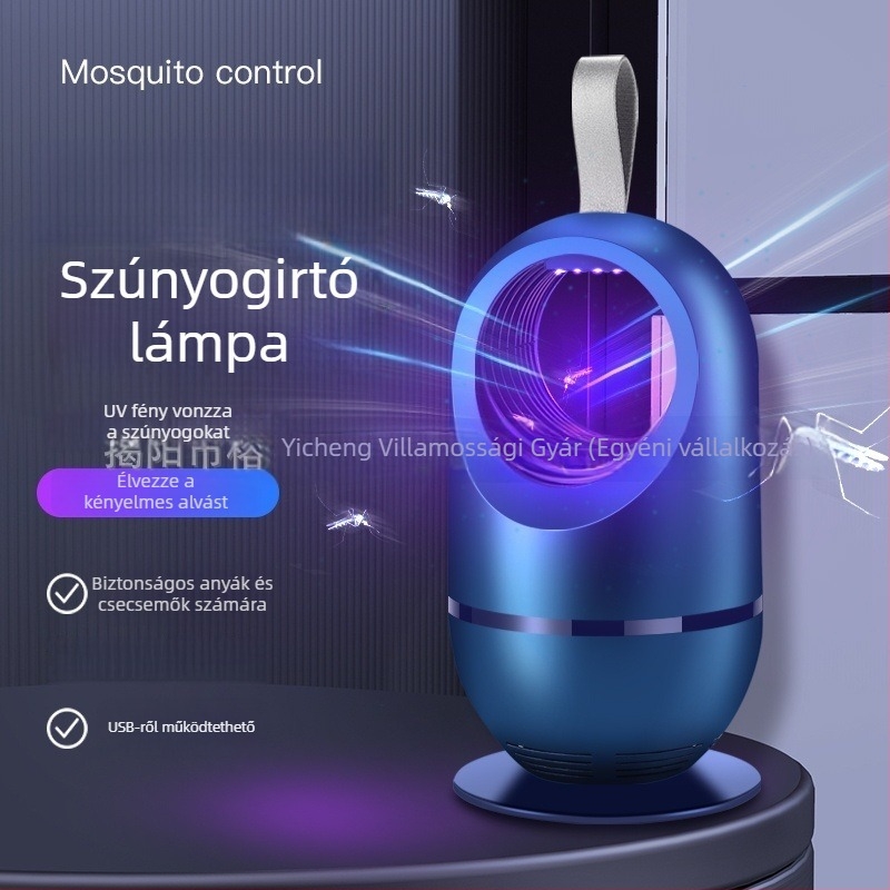 Belső szúnyogfogó lámpa 365 nm-es LED-lámpákkal, modell 688, 5W, méretek 210×114, szívó funkcióval