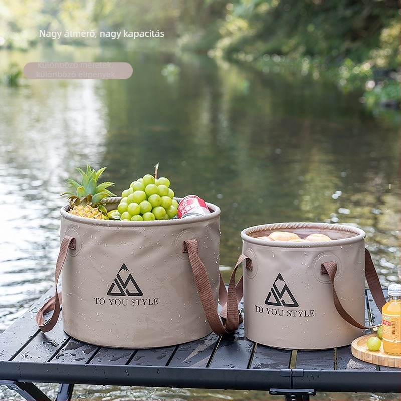 Összecsukható kültéri víztároló táska, 10–20 L, PVC, vízálló, kempingezéshez, horgászathoz és autómosáshoz
