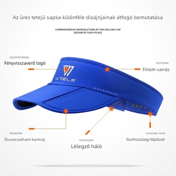 WRELS nyitott koronájú sportsapka – UV-védelem, összecsukható futó sapka, kültéri teniszezéshez, uniszex