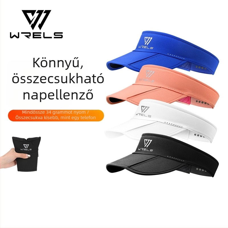 WRELS nyitott koronájú sportsapka – UV-védelem, összecsukható futó sapka, kültéri teniszezéshez, uniszex