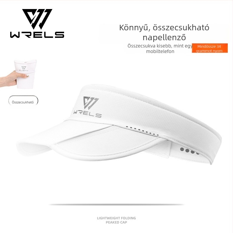 WRELS nyitott koronájú sportsapka – UV-védelem, összecsukható futó sapka, kültéri teniszezéshez, uniszex