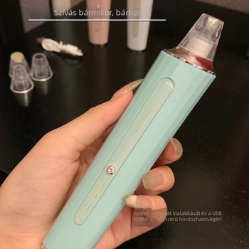 Feketefej szívó készülék a pórustisztításhoz és az akne kezeléséhez, elektromos forgás, modell 069, 3 sebesség, ház spray bevonattal