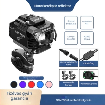 LED spotlámpa autókhoz és motorkerékpárokhoz - négylevelű lóhere dizájnú, négyzetes, kétszínű munka lámpa