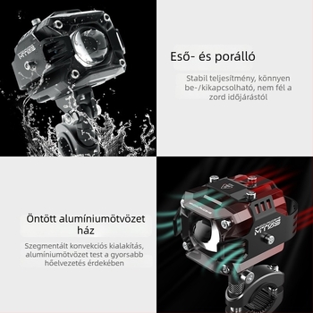 LED spotlámpa autókhoz és motorkerékpárokhoz - négylevelű lóhere dizájnú, négyzetes, kétszínű munka lámpa