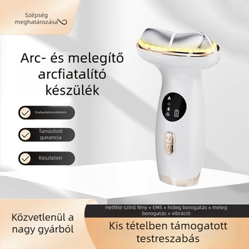 Nyakápoló készülék vibrációs masszázzsal, fototerápiával és jég móddal a liftingért és a feszességért, ráncok csökkentéséért és bőrfelújításért (Modell DYM063)