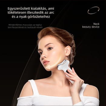 Nyakápoló készülék vibrációs masszázzsal, fototerápiával és jég móddal a liftingért és a feszességért, ráncok csökkentéséért és bőrfelújításért (Modell DYM063)