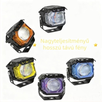 Motorkerékpár LED fényszóró - alumíniumötvözet test, PC lencse, 24V, 25W, IP68 vízálló