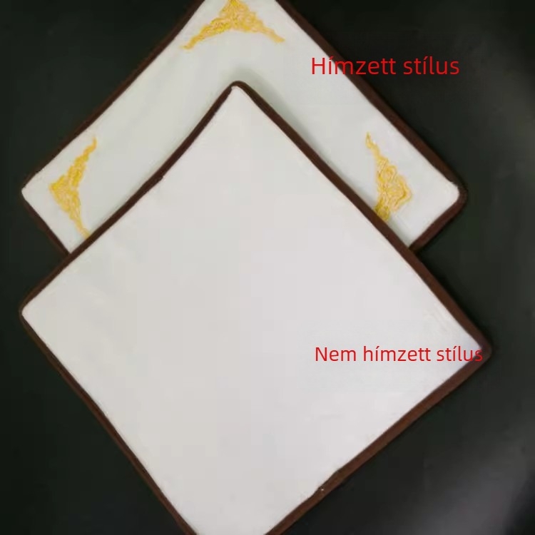 Ékszer kiállító párna velúr anyagból, egy darabos, flanel burkolat, ókori stílusú, egyrétegű, illesztett varrat