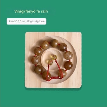 Fából készült karkötő gyöngy tálca, egy darabos kialakítás, tömörfa, összekapcsolási folyamat, Guangzhou eredet, 2024 tavasz
