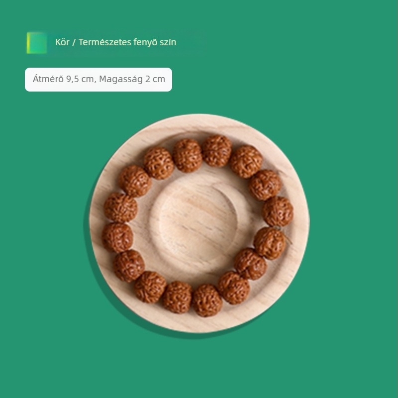 Fából készült karkötő gyöngy tálca, egy darabos kialakítás, tömörfa, összekapcsolási folyamat, Guangzhou eredet, 2024 tavasz