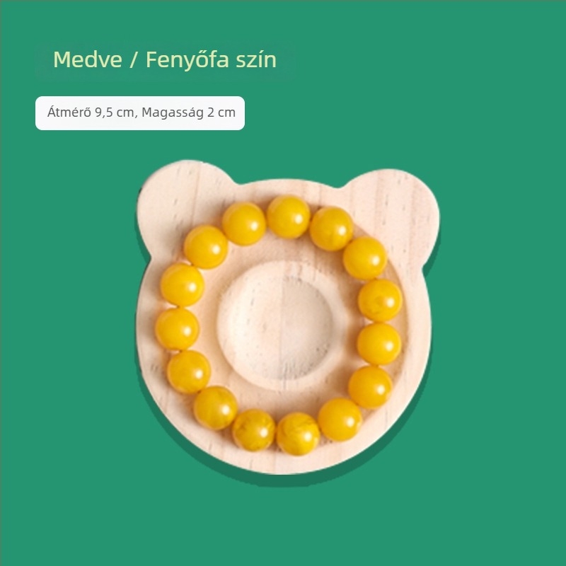 Fából készült karkötő gyöngy tálca, egy darabos kialakítás, tömörfa, összekapcsolási folyamat, Guangzhou eredet, 2024 tavasz