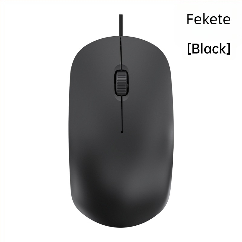 Vezetékes egér asztali számítógéphez USB-vel, 1600dpi, 3 gomb, 1.5 m kábel, ergonómikus