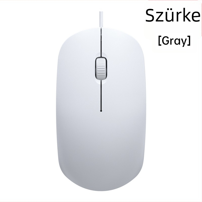 Vezetékes egér asztali számítógéphez USB-vel, 1600dpi, 3 gomb, 1.5 m kábel, ergonómikus