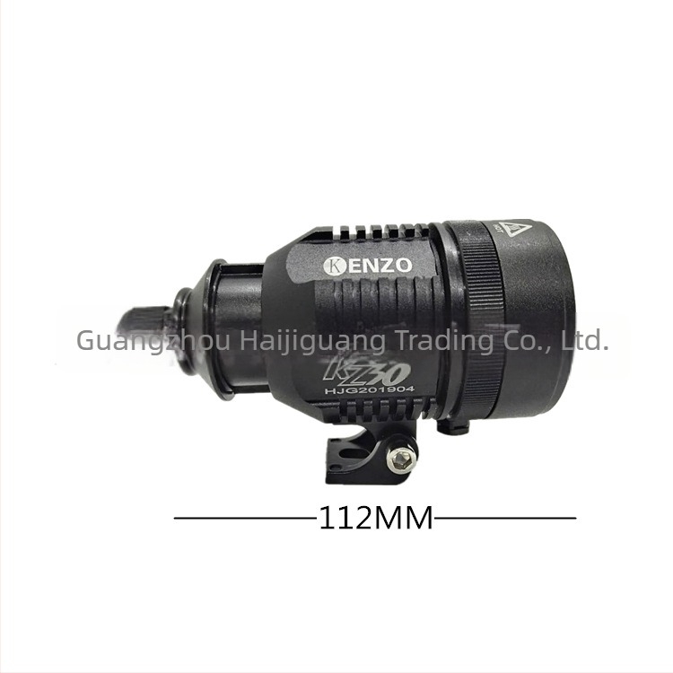 Motorkerékpár LED fényszóró teleszkóposan állítható csővel és külső lézerágyúval, IP68, 20–45W, 12–80V, univerzális kompatibilitás, élettartam 30 000 óra