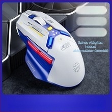 IN9 hárommódos vezeték nélküli Bluetooth egér játékokra és irodára, 10000 DPI, 6 gomb, ergonómikus