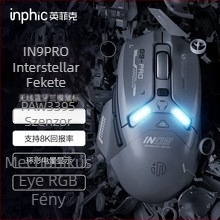 IN9 hárommódos vezeték nélküli Bluetooth egér játékokra és irodára, 10000 DPI, 6 gomb, ergonómikus