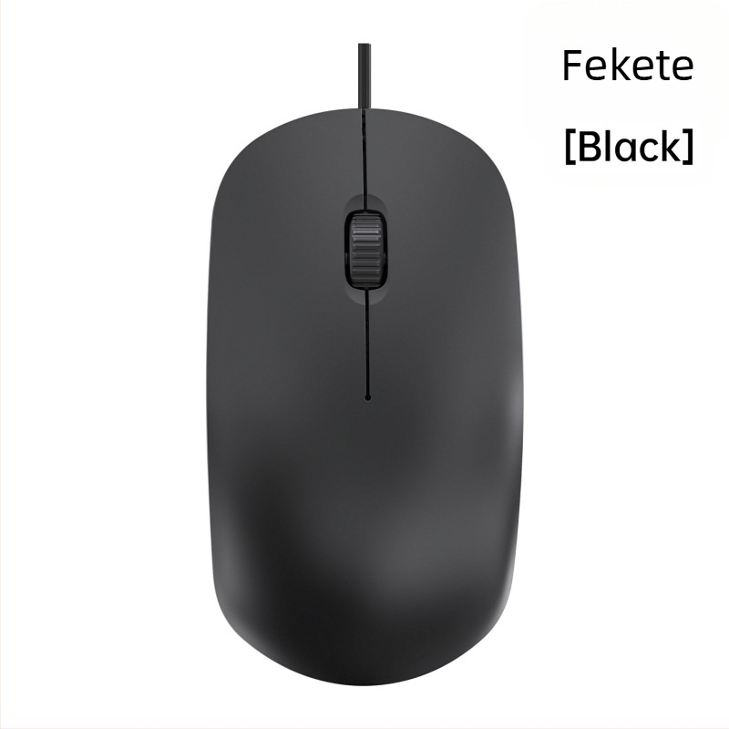 Optikai USB egér, vezetékes 1600dpi, 3 gombos, kompatibil notebookokkal és asztali számítógépekkel