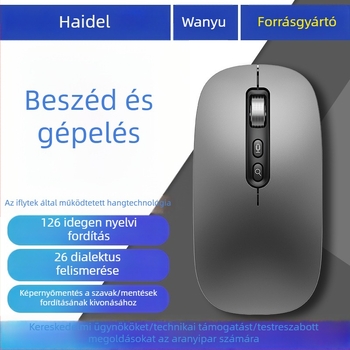 AI okos egér M108, 5 gombos, 1600 DPI optikai, vezeték nélküli, Plug-and-Play