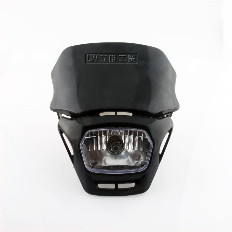 Off-road motorkerékpár négyzet alakú fényszóró burkolat, műanyag ház, 12V, 18W
