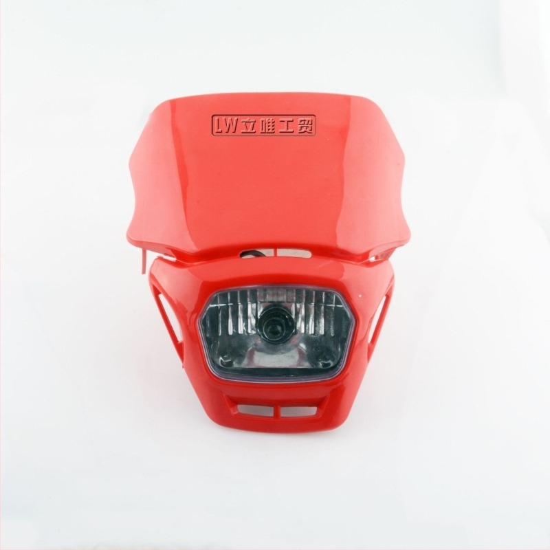 Off-road motorkerékpár négyzet alakú fényszóró burkolat, műanyag ház, 12V, 18W