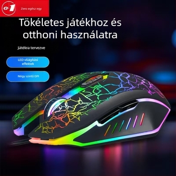 Vezetékes optikai egér USB csatlakozással és 2 gombbal