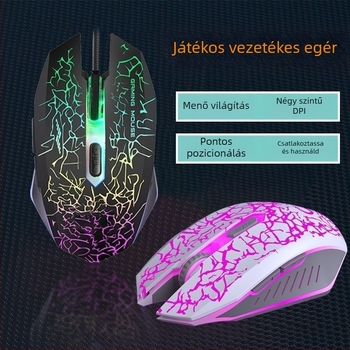 Vezetékes optikai egér USB csatlakozással és 2 gombbal