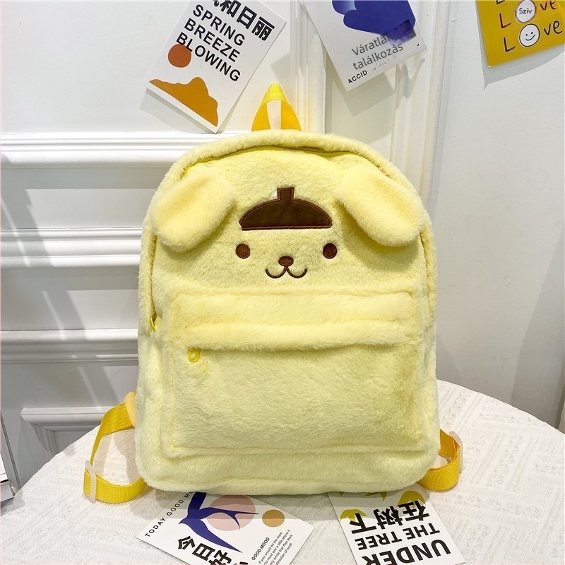 Japán stílusú hátizsák Kuromi és My Melody plüssfigurákkal
