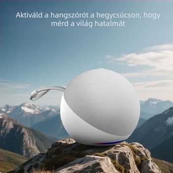 Alaxe mini Bluetooth hangszóró kártyahellyel, textil felülettel, 15W kimenet, IPX5, Bluetooth 5.1, beépített 500–800 mAh akkumulátor