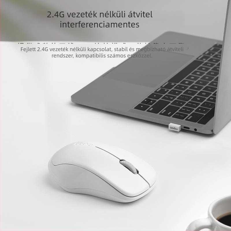 Rapoo 1680 Vezeték nélküli USB egér – 3 gombos, 2.4GHz, 1000dpi, ergonómikus