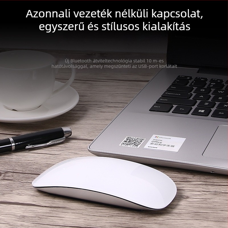 Mac laptophoz Bluetooth egér – 1600 DPI, 2 gomb, Type-C töltés, érintés görgő, vezeték nélküli kapcsolat