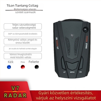 Autó radaros sebességmérő, modell V7V9E8, márka Tilon Tianlang Star, ABS tok, 12V, digitális LED kijelző